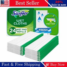 New Pack Of 24 Count Swiffer Sweeper Wet Mopping Cloths Fresh Scent Fast Ship