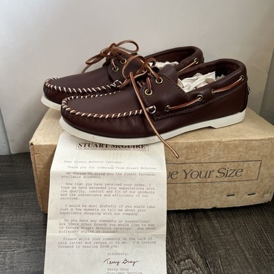Vintage Stuart McGuire Spring Step Cushion Boat Shoes Loafers Men's 8.5-9