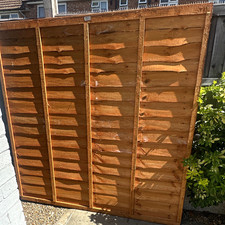 ONE panel 6ftx6ft -TafS Brown Wooden Overlap Fence Panel NEW