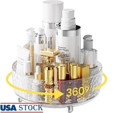 360 Rotating Makeup Organizer Lazy Susan Cosmetic Storage Vanity Accessories New