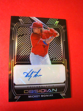 Mickey Moniak - 2021 Panini Obsidian Autograph Baseball card #NO.O-MM - Phillies