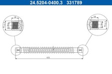 2x Bremsschlauch ATE 24.5204-0400.3/2x für VW TOUAREG 7LA 7L6 7L7 7P5 7P6 VAN Q7