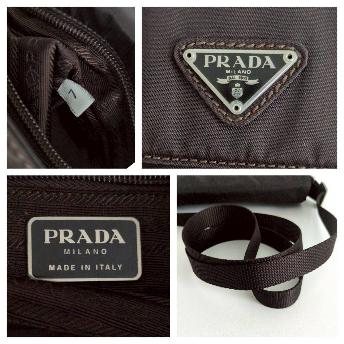 Prada Nylon Lightweight Body Bag Pochette Vintage Authentic thumbnail 4