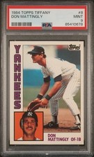 1984 Topps Tiffany #8 Don Mattingly PSA 9 Rookie Card RC