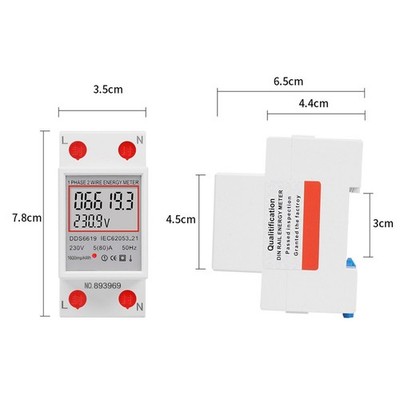 LCD Display Digital Messgerät Strommessung Energieverbrauch Übersicht