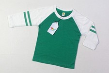 Boys Full Sleeves T-Shirt / Tees For Casual Wear, Kids/Unisex Green White