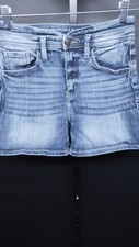 KanCan Kurvy Ultra High Rise Shorts Size 26 Signature Light Wash Denim Stretch