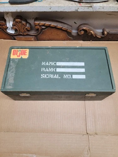 Vintage GI Joe Wooden Locker Box with Various Clothing - As-Is