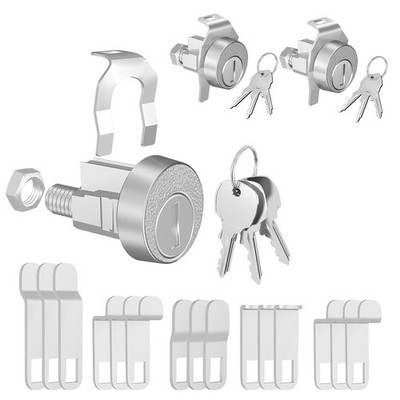 3 Pack Mailbox Locks with Keys Replacement, 3 Pack, Silver