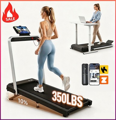 Treadmill Walking Pad with Incline 10% & Remote Foldable Treadmills for Home App