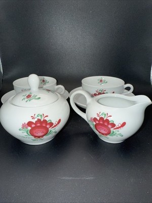 Vtg  Tea for Two  Set Konig Porzellan Germany Floral Tea Set EUC!