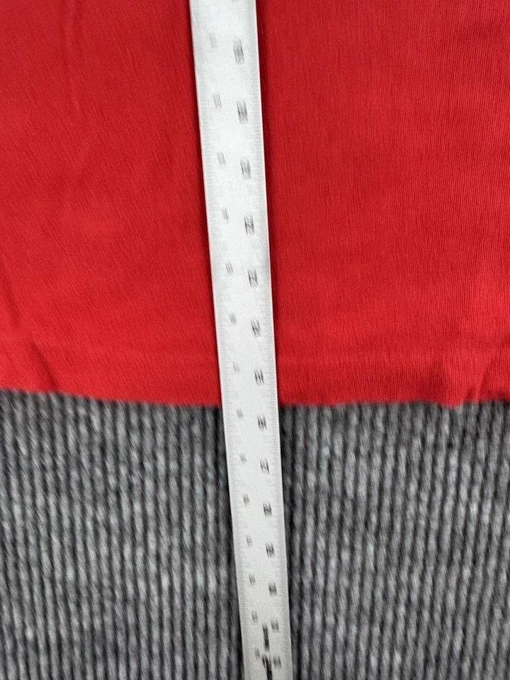 Camisa De Colección Abercrombie & Fitch Hombres Mediana Roja Algodón Cuello Redondo Músculo y2k Foto 4 de 4