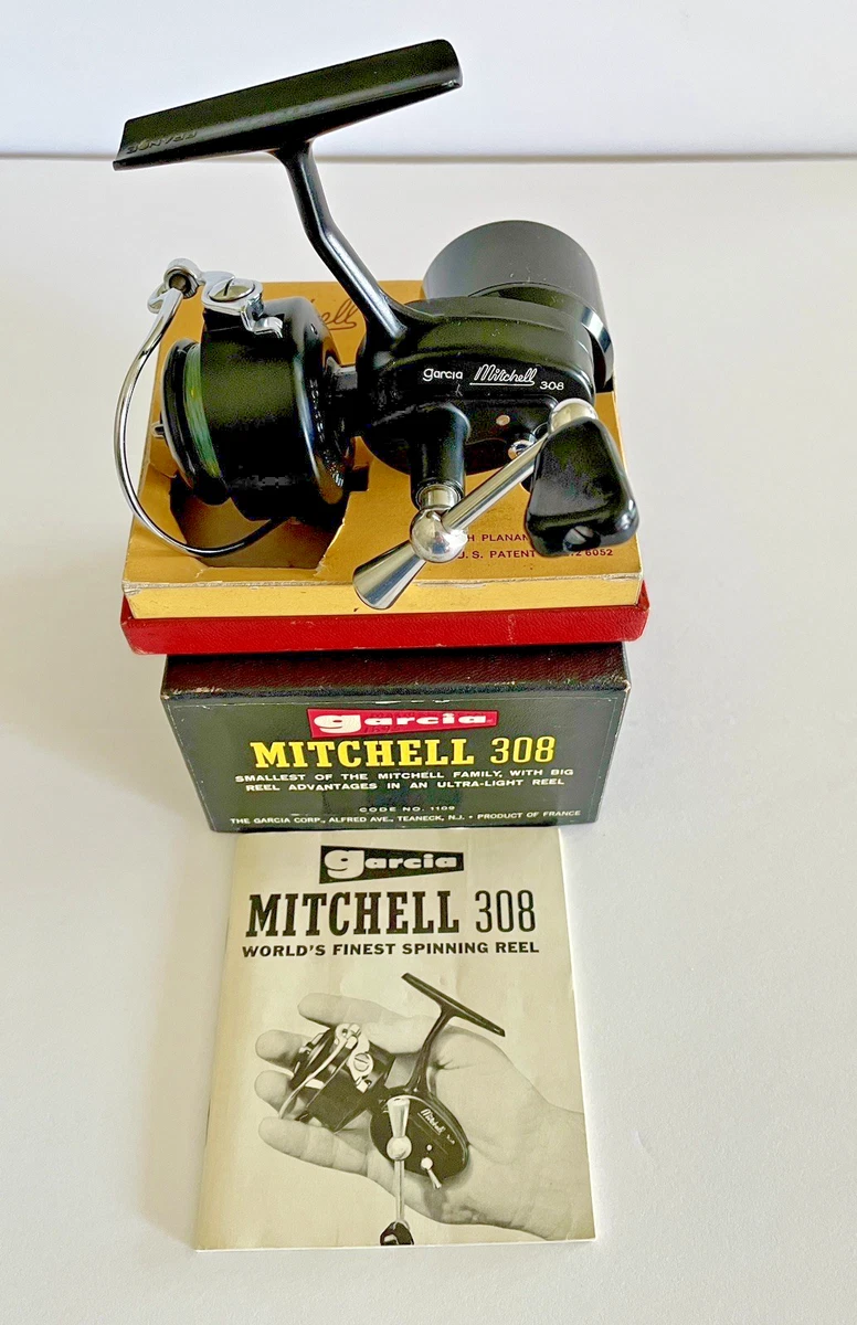 Vintage NOS Garcia Mitchell 308 Spinning Reel with Box & Manual | eBay