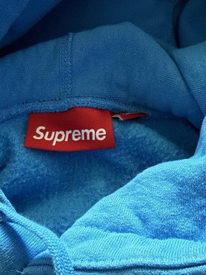 Supreme Box Logo Hooded Sweatshirt Cyan Blue Size Small Worn Once
