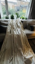 Beautiful Taupe cotton lined curtains, with weighted hem. Quality. 205cm x 238cm
