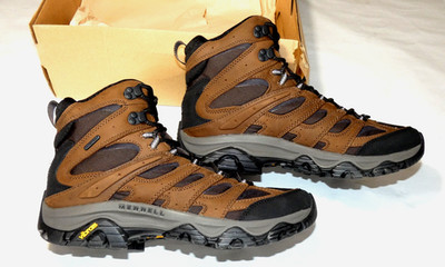 Merrell Moab 3 Apex WP Waterproof Men 11.5M Mid Hiking Boots Brown/Black NIB
