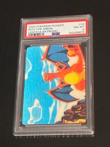 2000 Pokemon Pioneer Charizard Into The Arena Lenticular #24 - PSA 8