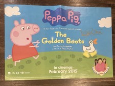 A3 PEPPA PIG Movie Poster Hand Signed By RICHARD RINTOUL