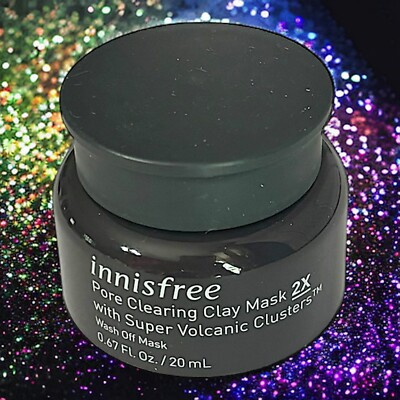 Innisfree Pore Clearing Clay Mask 2x Travel Size 0.67 Oz New Without Box