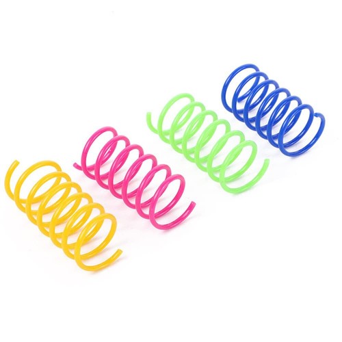 40 Pack Cat Spring Toys, Durable Plastic Coils for Indoor Active - Colorful 1 In - Picture 7 of 7