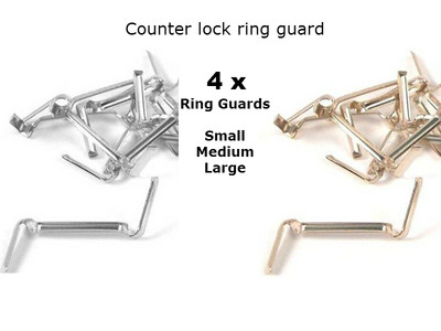 4X Counter Lock White/Yellow Gold Filled Ring Guard Size Adjuster-FOR custom fit