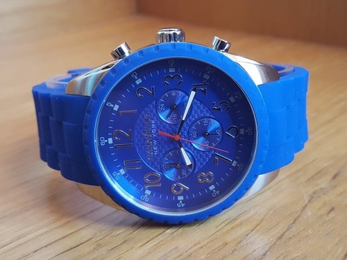 Mens Bulova Caravelle Logan Blue Comfy Wear Chrono Sport Watch 43A121 New In Box - Picture 6 of 8