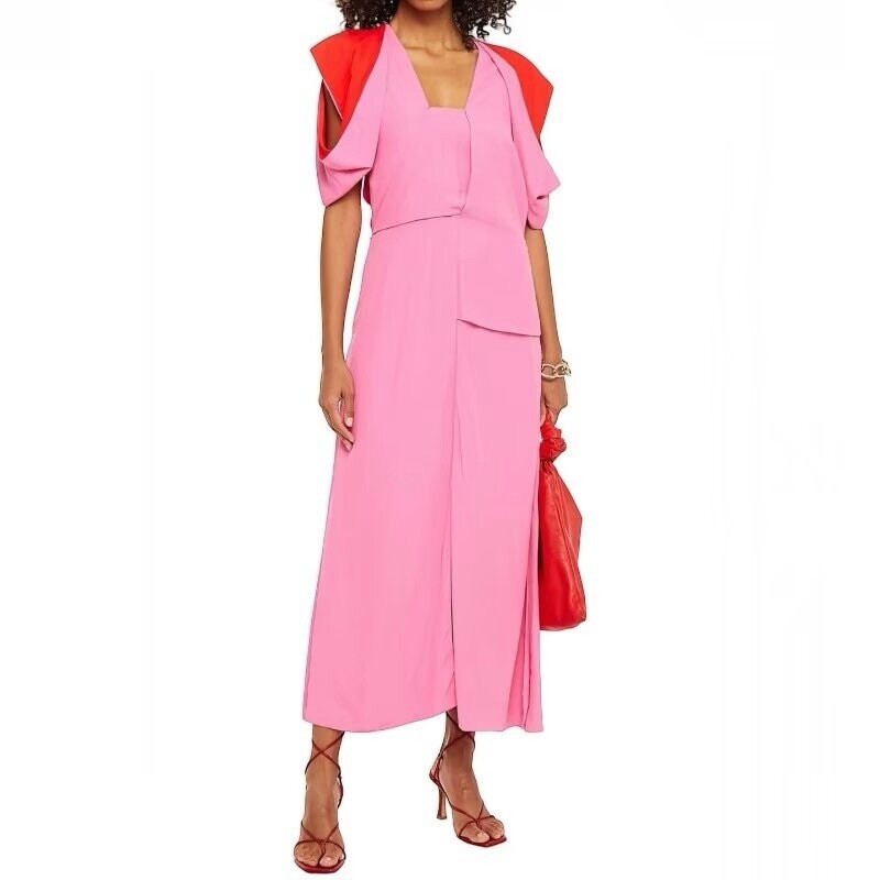 embellished corset tulle skirt midi dress Misty Rose Tulle Maxi Dress with a Corset Bustier XL / 10 / Misty Rose
