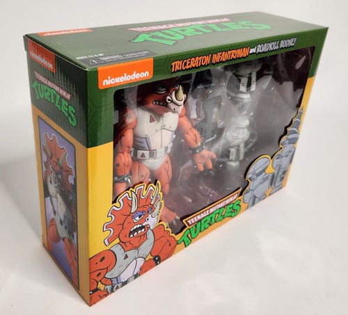 NECA Teenage Mutant Ninja Turtles TMNT Triceraton Infantería y Roadkill Rodney - Imagen 3 de 4