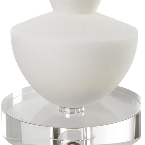 Uttermost Lido Modern Rice Stone/Crystal Candleholder in White/Clear (Set of 2) - Picture 3 of 4