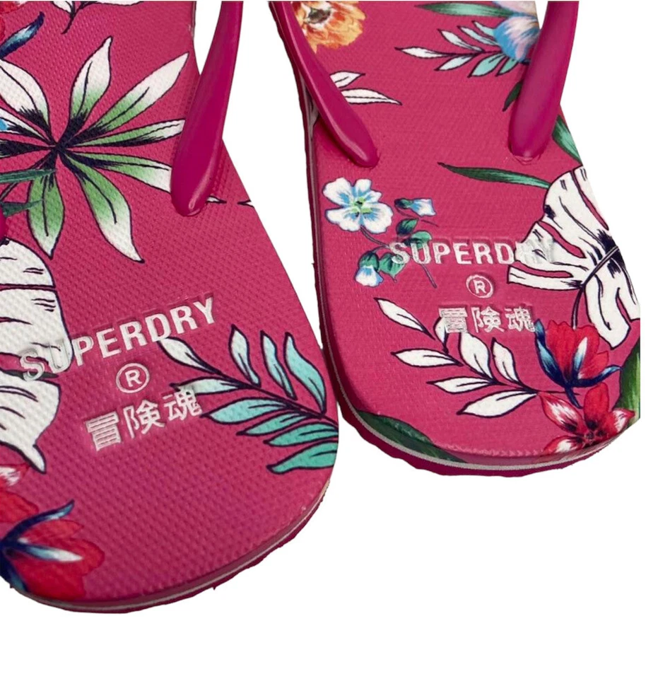 Superdry Classic Vintage Chanclas Florales, Talla 7 Foto 3 de 4