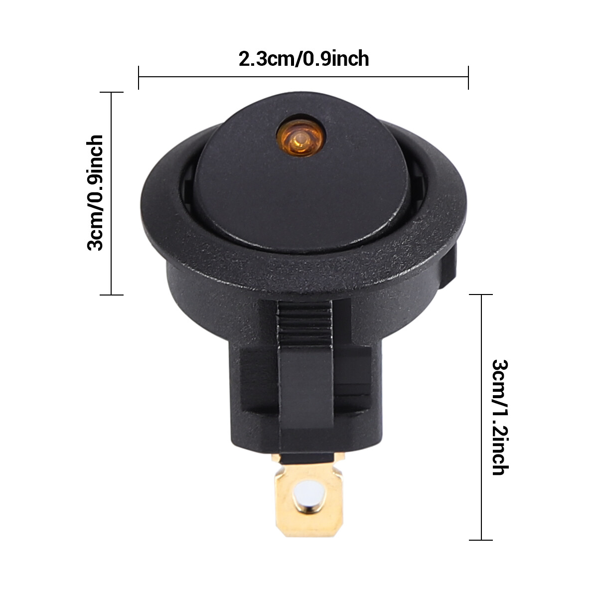 20PCS ROCKER SWITCH Toggle 12V Led Light Car Auto Boat Round ON/OFF SPST 20 AMP - Foto 6