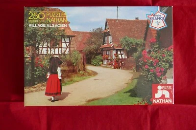 Puzzle Nathan 250 pièces Série France Village Alsacien - Complet de 1977 - Photo 1/4