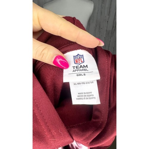 NWT Girls Washington Commanders NFL Burgundy Hoodie XL (14/16) Long Sleeve - Picture 5 of 5