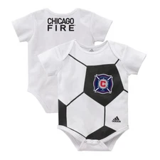 Chicago Fire MLS Adidas Newborn White "Ball Baby" Creeper