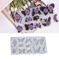 Schmetterling Silikonform Harz Anh&auml;nger Form f&uuml;r Tasche Charms Halskette Ohrring