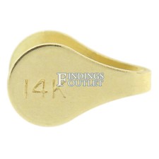 14K Yellow Gold Solid Flat End Cap Chain Bracelet Finding Necklace All Sizes USA