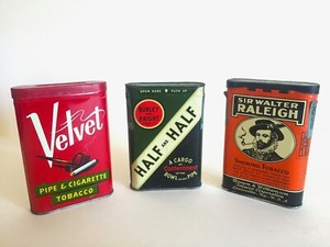 Special Sold Out Vtg Mid Century Lithograph Print Oval Flip Top Tobacco Tin Metal Boxes Set Of 3 Special Limited Edition Www Frontierintegrity Com