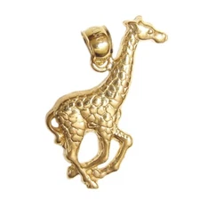 New 14k Yellow Gold Giraffe Pendant