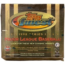 1998 TOPPS FINEST SERIES 1 MLB BASEBALL JUMBO BOX REFRACTORS NEW SEALED