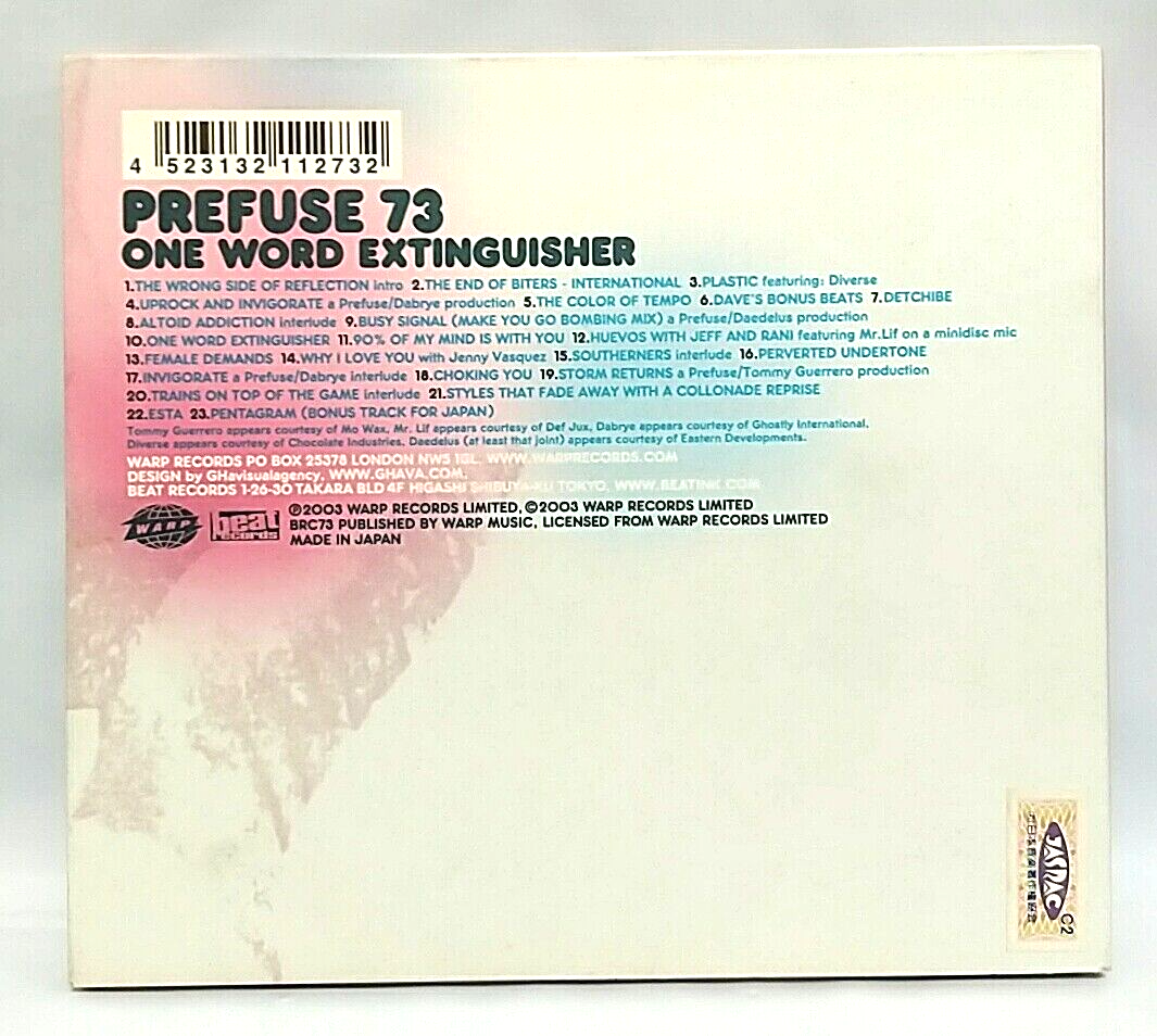 CD) Prefuse 73 – One Word Extinguisher, Album, BRC-73, Bonus Track