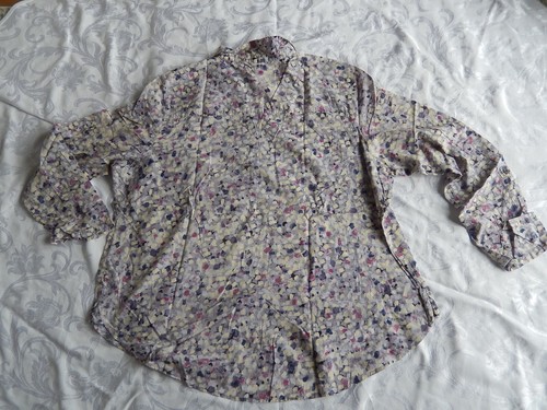 CECIL BLUSE HEMD TUNIKA GR. XXL ZART LILA GEMUSTERT BAUMWOLLE - Bild 5 von 10