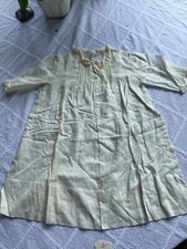 anit cotton batiste baby dress hand sewn as found 20 " long as is pin hole