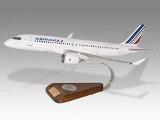 Airbus A220-300 Air France Desk Wood Airplane New Model Small Scale 1/130