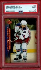 2007-08 UPPER DECK BRANDON DUBINSKY YOUNG GUNS 235 ROOKIE PSA 9 MINT RC YG UD GC