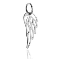 Angel Wing Charm, Sterling Silver, 925, TINY, Angel Wing Charm, Memorial Charm