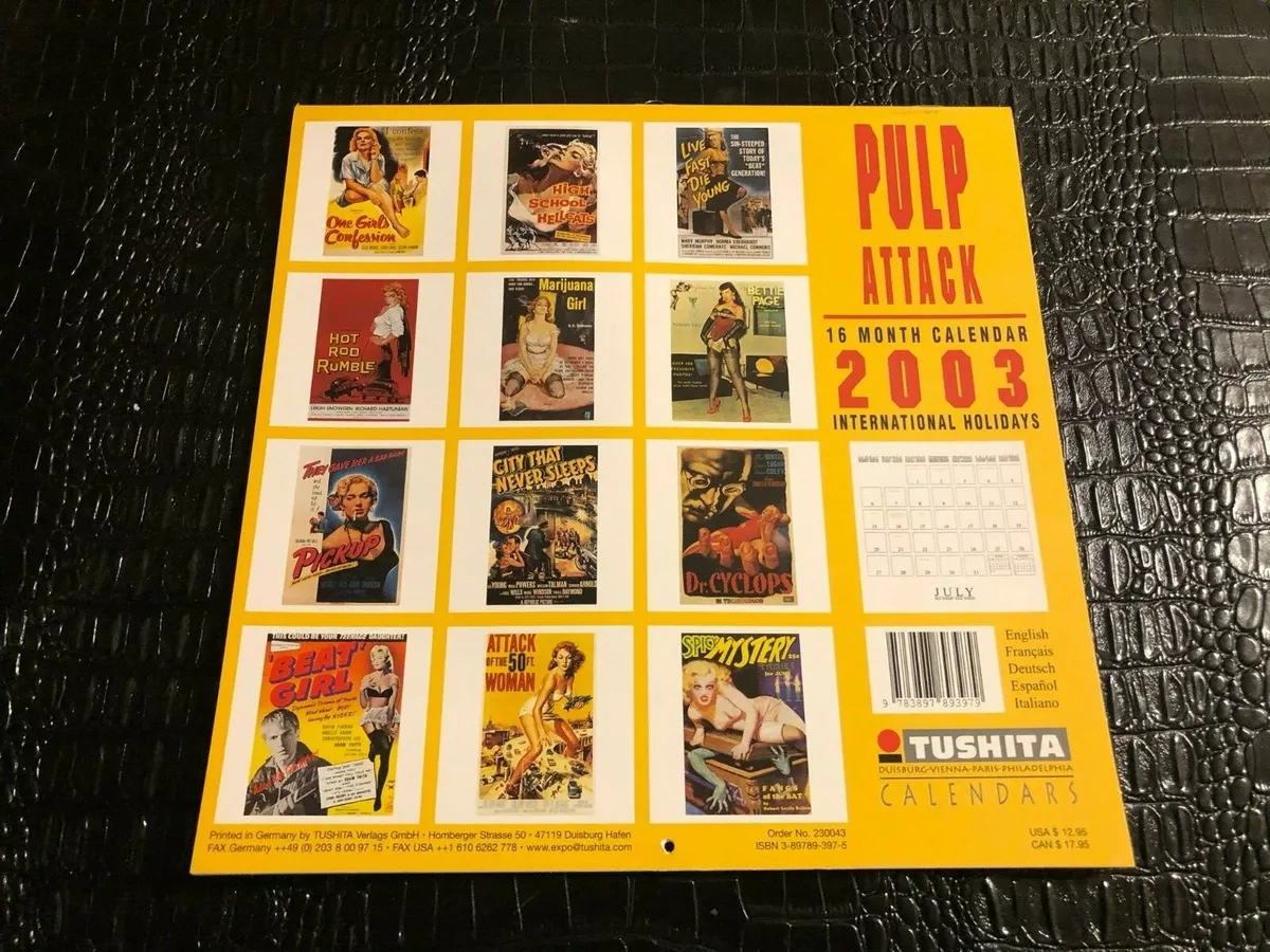 2024 Pulp Attack Calendars For Sale Ebay Nani Tamara