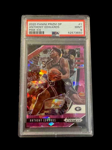 2020 Panini Prizm DP Anthony Edwards Pink Ice PSA 9