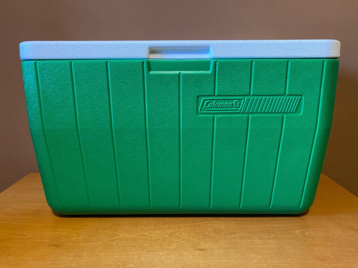 Vintage COLEMAN Polylite Cooler Light Green 5242 Excellent Clean