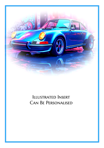 Personalised Classic Porsche Car Birthday, Fathers Day etc Mens Card - A5 Glossy - Picture 2 of 3