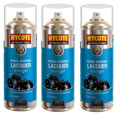 Hycote Clear schnelltrocknender benzinbeständiger Sprühlack 400ml *3
